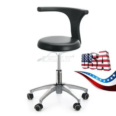 Dental Assistant Chair Steel 360°Rotation Medical Chair PU Leather Arm Support
