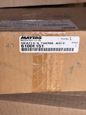 Conjunto de calentador y termostato descongelador refrigerador Maytag 61006151. GENUINO OEM NUEVO Foto 1 de 2
