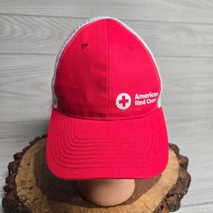 Gorra de camionero con correa trasera de la Cruz Roja Americana para hombre roja blanca informal Victronics - Imagen 1 de 7