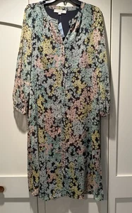 New With Tags LOFT Garden Midi Lined Dress - Women’s 8 Petite - Picture 1 of 4