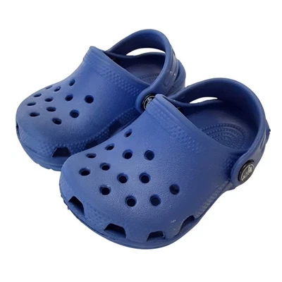 Crocs Clogs Baby Boy Blue Slip On Water Shoes Toddler 2/3 Outdoor Gender Reveal - Image 1 of 4