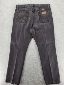 Wrangler schwarze Denim Jeans Herren Gr. 38x32 Logo mit 5 Taschen - Bild 1 von 8