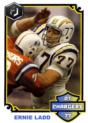 ACEO ERNIE LADD SAN DIEGO CHARGERS CUSTOM HAND MADE ART CARD - Image 1 of 2