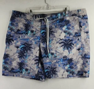 St. Johns Bay Mens Blue Island Floral Board Shorts Swim Trunks Size 2XL - Picture 1 of 8