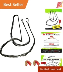 Durable Dacron Archery Bow String - Pre-Looped, Easy Install, 12-16 Strands - Picture 1 of 9
