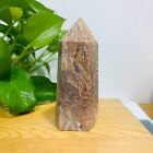161G Natural Striped Agate Quartz Obelisk Crystal Tower Wand Point Healing
