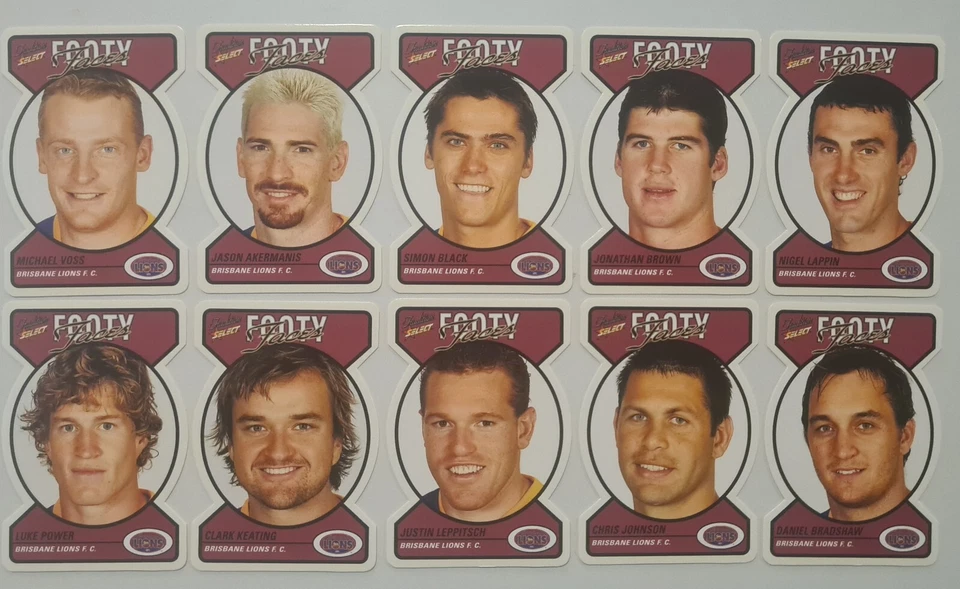 2005 Select Tradition BRISBANE Footy Faces 10 card Team Set  - image 1 of 1