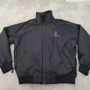 Mercedes Benz of Denver Jacket Coat Mens XL Black Fleece Lined Full Zip - Picture 1 of 12