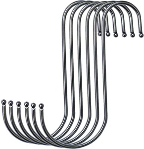 S Haken hängend Metallhaken (6 Stück) Edelstahl groß 6 Zoll mit rund - Bild 1 von 6