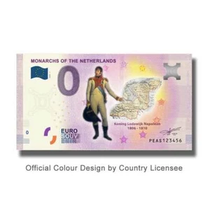 2020-1 Netherlands PEAS Napoleon Colour Euro Souvenir billete de euro - Imagen 1 de 2