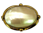 Georgian Brooch – Pinchbeck Frame with 'Coque de Perle' Mother of Pearl