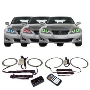RGB Multi Color Bluetooth Headlight Halo kit for Lexus IS250 06-08 - Picture 1 of 6