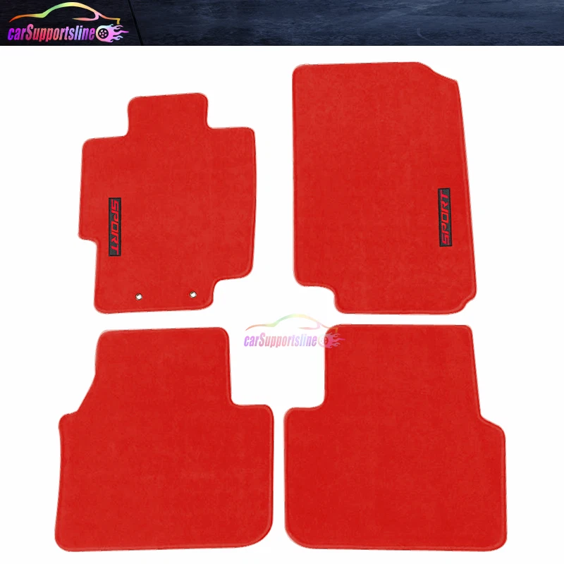 Alfombrillas antideslizantes de nailon rojas aptas para 04-08 Acura TL 4 PIEZAS con deportivas rojas Foto 1 de 1