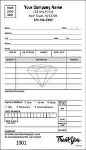 Custom Jewelry Sales Forms / 2 Part Carbonless Invoice / TMG118 - Picture 1 of 1