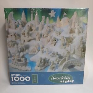 1995 Snow Babies at Play Dept 56 1000 Piece Puzzle Springbok by Hallmark Vintage