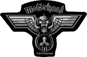 Motorhead Hammered Wings shaped sew-on cloth patch 115mm x 70mm - Picture 1 of 1