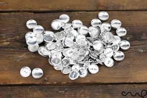 50 Sets x 30L Selbstabdeckung Knopfrohlinge Nähen Handwerk 19 mm Handherstellung Metallschleife - Bild 1 von 4