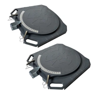 2PC Aluminum Wheel Alignment Turntable Pair 360° Rotating Turn Plate - Picture 1 of 10