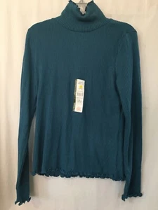 New Wonder Nation Mock Neck Shirt Top Girls Long Sleeve Teal Many sizes U pick - Picture 1 of 5