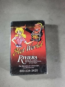 RIVIERA HOTEL & CASINO Vintage Poker SLOT WORLD LAS VEGAS Sealed Playing Cards - Picture 1 of 2
