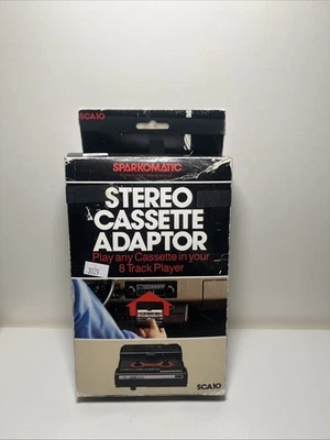 Reproductor de cinta adaptador casete Sparkomatic 8 pistas vintage nuevo Foto 1 de 3