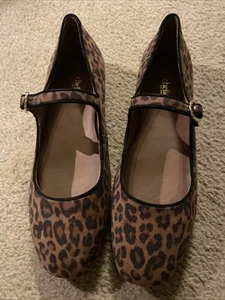 NIB SEYCHELLES MAGNOLIA LEOPARD SUEDE MARYJANE FLATS SIZE 10 BRAND NEW IN BOX - Picture 1 of 5
