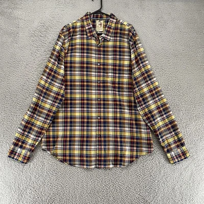 Camisa Relwen Para Hombres 2XL Madras Cuadros Manga Larga Botón Frontal Algodón Colorido Foto 1 de 4