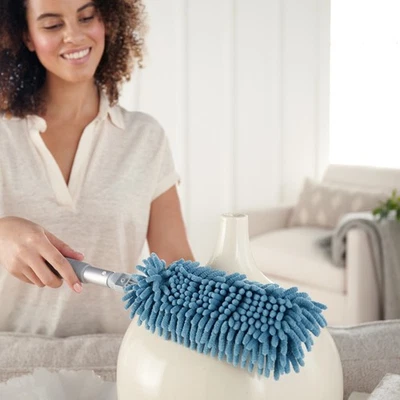 NUEVO Norwex Mini Envirowand con Manga de Dos Caras Plumero Chenilla Mango para Polvar Foto 1 de 2