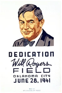 Vintage POSTER.Home wall Will Rogers Oklahoma.Room art Decor.306i - Picture 1 of 1