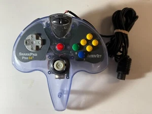 Shark Pad Pro 64 Sharkpad Interact Controller Nintendo 64 N64 TESTED Works Clear - Picture 1 of 5