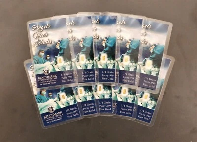 WOW! 10 PAK "ANGELS WEAR SCRUBS"1/60 GRAM BAR FRACTIONAL GOLD,CERT CARD A2g - Image 1 of 4