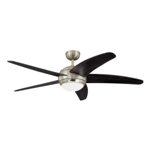 Westinghouse 132cm Brendan Ceiling Fan Reverse Airflow/17W LED Light Chrome - Picture 1 of 6