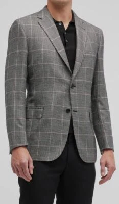 $6700 Brioni Hombres Negro Pata de Gallo Blazer Abrigo Deportivo Traje Chaqueta Talla EU52/US42 Foto 1 de 4