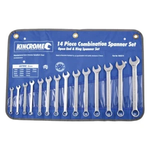 Kincrome 14 Piece Satin Metric Combination Spanner Set 7-21mm 1352214 - Picture 1 of 10