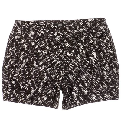 Shorts chino feminino Apt 9 12 preto branco estampa algemado medidas W33 costura interna 5 - Imagem 1 de 4