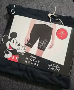 NWT Mickey Mouse Disney Shorts Large Black Cotton Blend Aldi 2024 - Picture 1 of 3