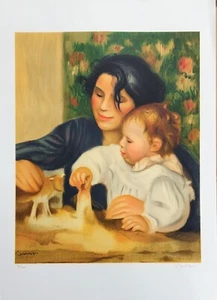 Pierre August Renoir Lithograph Signed by Paul Renoir "Gabrielle et Jean" - Picture 1 of 5