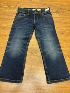 Cat Jack Jeans Boys 4 Blue Denim Bootcut Adjustable Waist Stretch - Picture 1 of 3