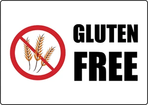 SIN GLUTEN - PUERTA VENTANA DE RESTAURANTE | Calcomanía adhesiva letrero de vinilo - Imagen 1 de 3