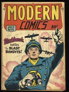 Modern Comics (1945) #75 VG+ 4.5 Blackhawk!!! Modern Comics - Picture 1 of 2