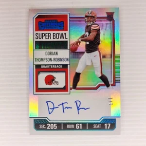 2023 Contenders, Dorian Thompson-Robinson #110 Super Bowl Ticket 1/1 Rookie Auto - Picture 1 of 2