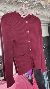 DOLCE & GABBANA Girls Dark Cherry 100% CASHMERE Sweater Age 6 - Picture 1 of 8