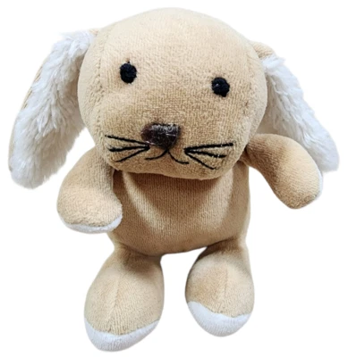 Baby Gap Difícil de Encontrar Lovey Seguridad Peluche Conejo Conejo Marrón Beige Negro Blanco Sonajero Foto 1 de 3