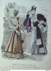 Gravure Magasin des modes pour famille 1900 n°202 - Picture 1 of 1