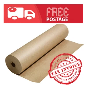 Brown Kraft Packaging Paper Roll 60 GSM -Aust made, Food grade, 450-900mm - Picture 1 of 1