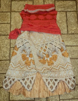 Disfraz de Halloween vestido niña Moana. Talla Med. Foto 1 de 3