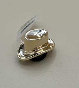 Crocs - Jibbitz Gold Cowboy Hat - 100% Authentic Rare Shoes Charm Sports - Picture 1 of 15