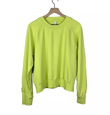 Lululemon Ready To Roll Crew 卫衣 法国 Terry Lemon Vibe 女式 12 码 — 第 1/4 张图片