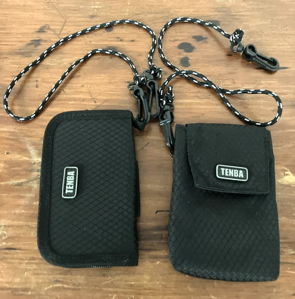 Bolsas acessórias para câmera Tenba cartões SD medidor de luz náilon pequeno com clipes preto - Imagem 1 de 4