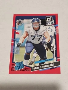 2023 DONRUSS FOOTBALL PRESS PROOF RED PETER SKORONSKI RC TENNESSEE TITANS #395 - Picture 1 of 2